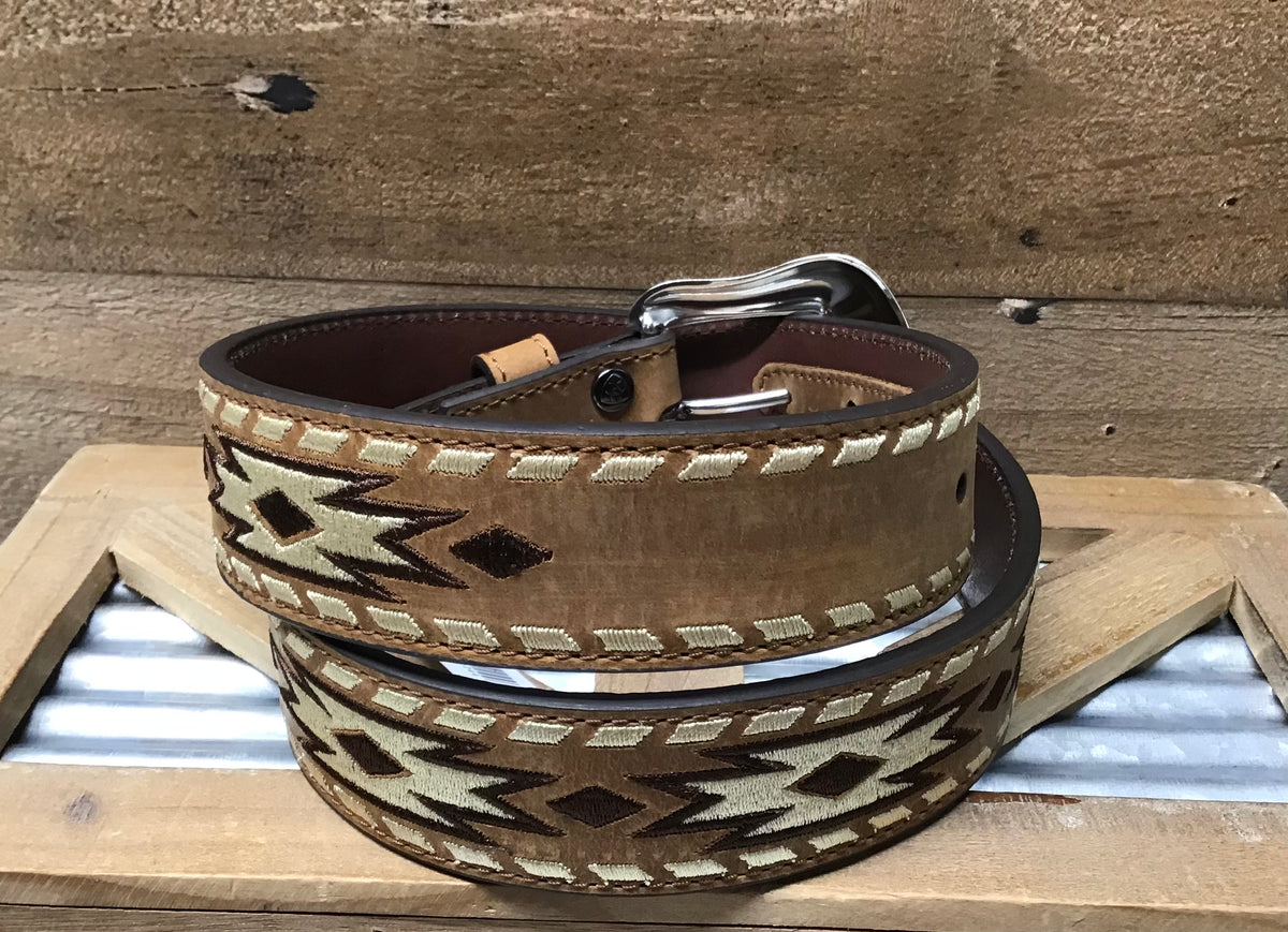 Ariat Men’s Belt Geometry W Western Texas