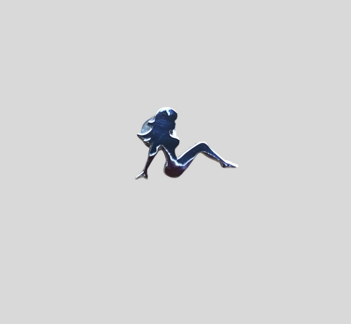 Woman pin - silver-