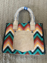 Load image into Gallery viewer, Wrangler Southwestern Pattern Dual Sided Print Tote/Crossbody
