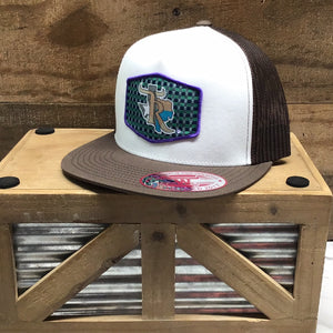 Purple Butterfly- Brown/White/Brown