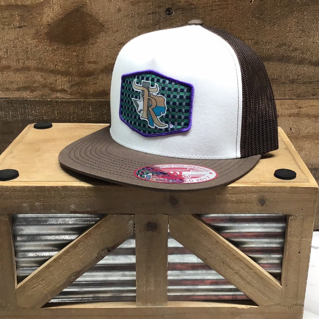 Purple Butterfly- Brown/White/Brown