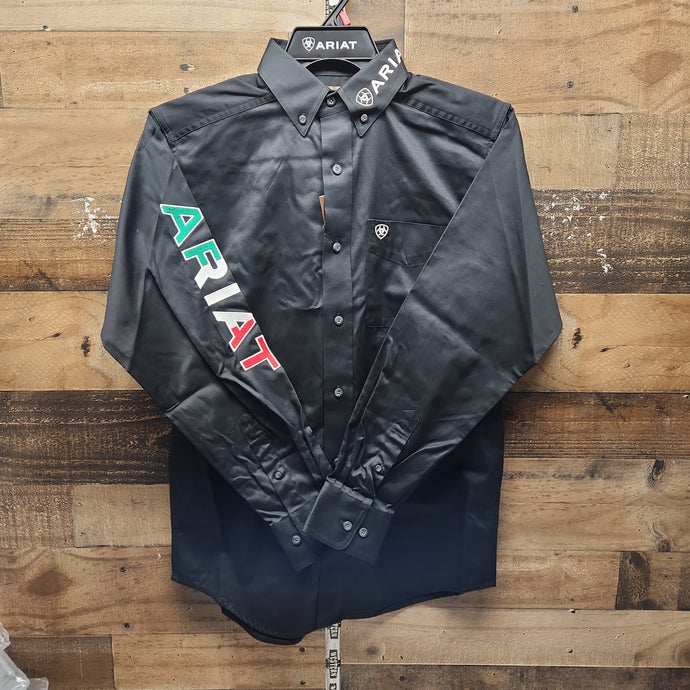 Ariat Team Logo Twill Classic LS Shirt - Black México