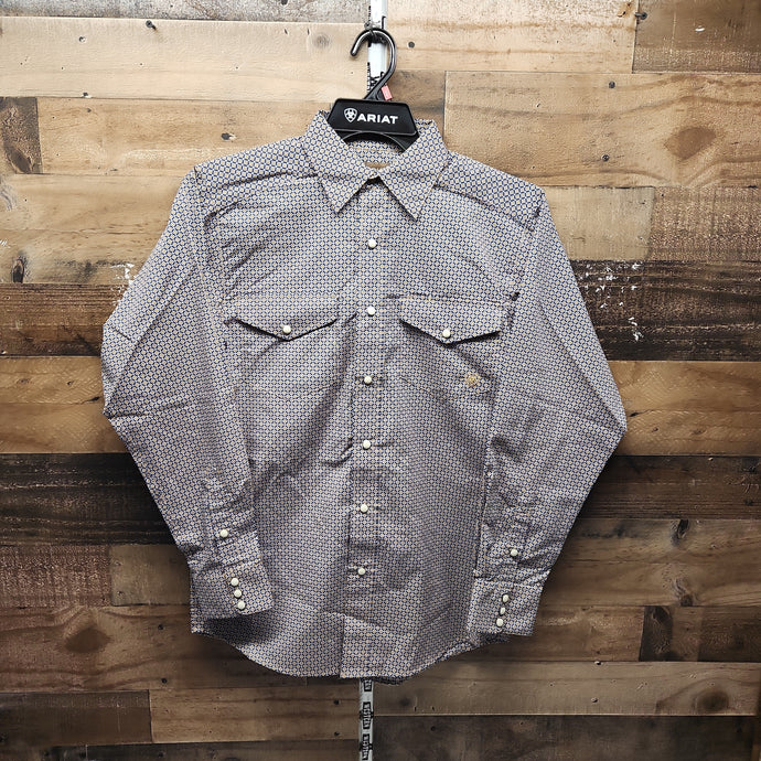 Ariat Greysen Classic Snap LS Shirt - Estate Blue