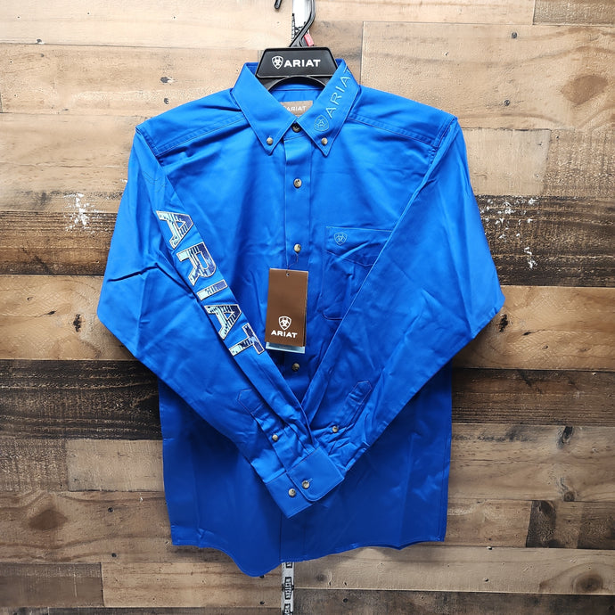 Ariat Team Logo Twill Classic LS Shirt - Turkish Sea