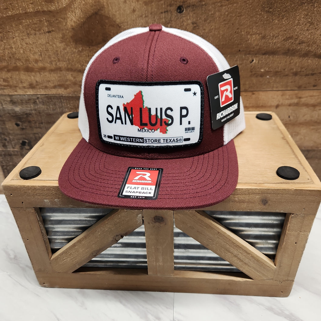 San Luis P R - Burgundy/White