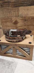 3D Rhombus Cow Leather - Brown