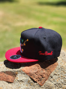 La Floral Cap - Red/Black/Black