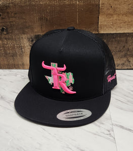 Pink Cactus - Black/Black
