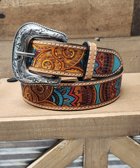 Ariat Women's Belt - Turquoise Sunflower