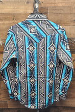 Load image into Gallery viewer, R&amp;R Aztec Woven Snap  - Turquoise