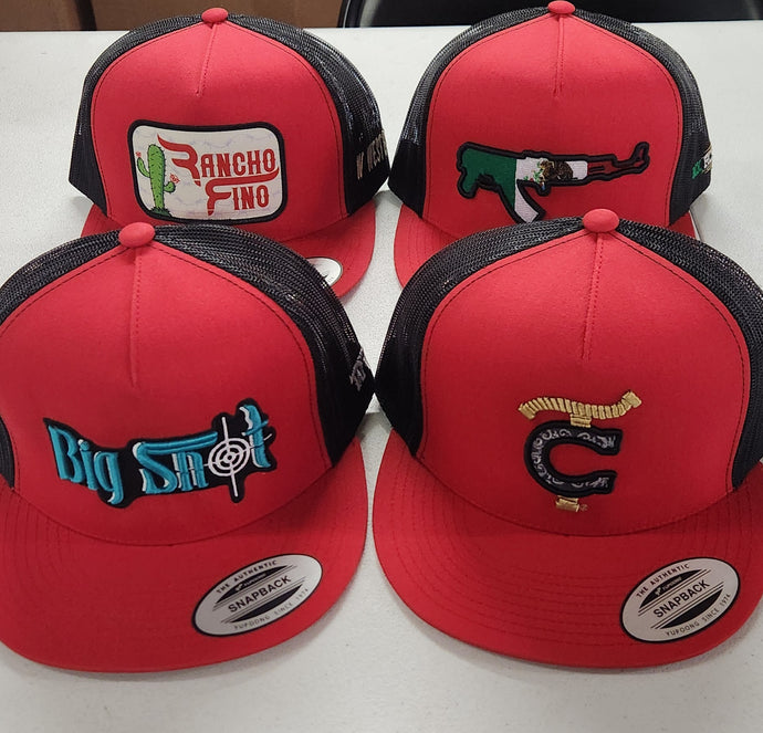 Four Hats  - Red/Black