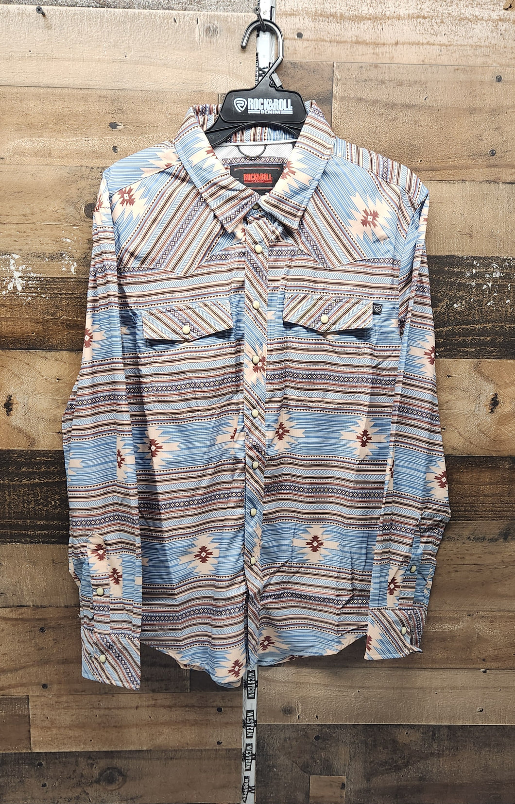 Rock&Roll Shirt Men's - Blue