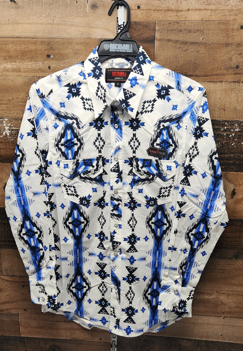 Rock&Roll Shirt Men's- Blue