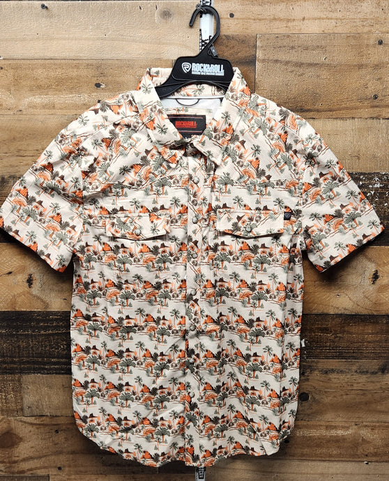 Rock&Roll Shirt Men's- Orange