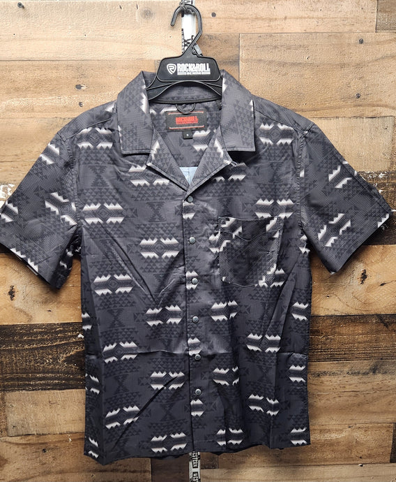 Rock & Roll Men's Shirt - Black/Charcoal