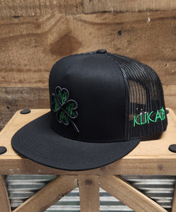 Green Lucky Clover - Black/Black