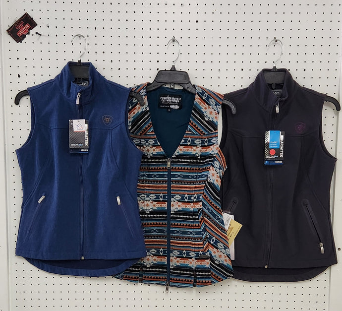 2 Ariat and 1 PowerPoint River Women's Vest