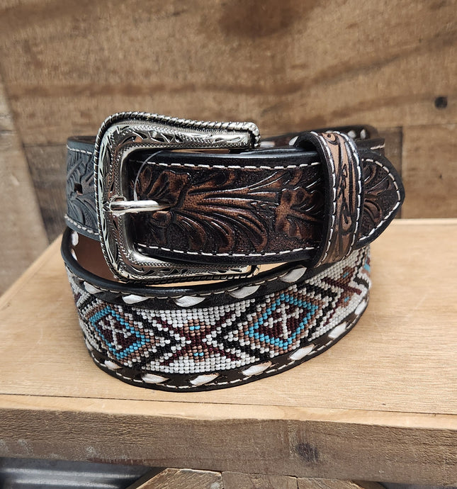 Nocona Belt White Cross