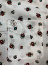 Load image into Gallery viewer, Men’s Ariat white Aztec shirt (Small)