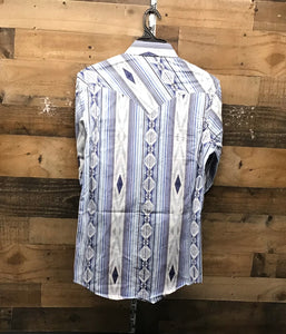 R&R Aztec Stripe Snap -Navy