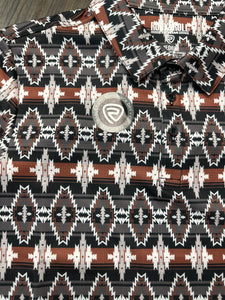 Rock&roll Men’s Aztec Printed Polo