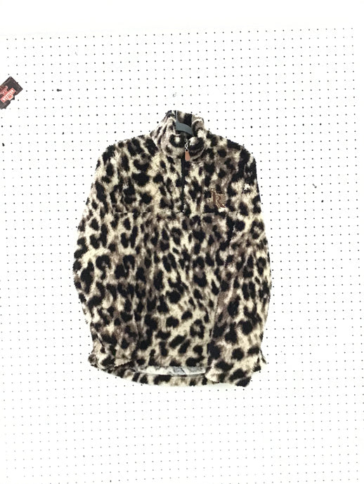 Texas Ranch Woman’s Fleece Sweater - Cheetah
