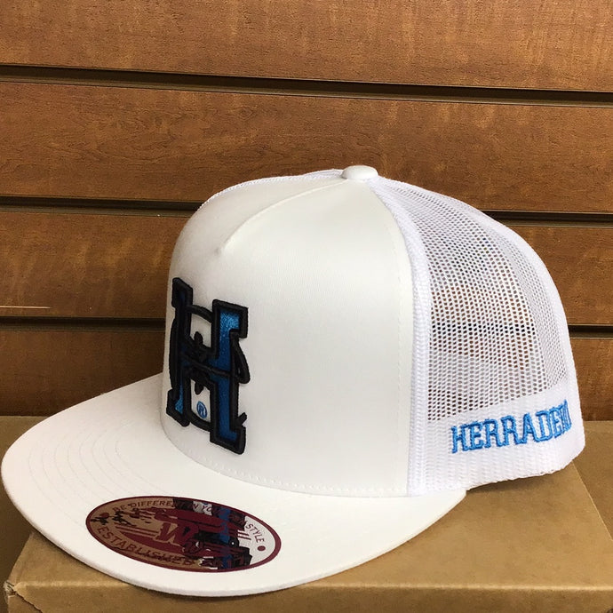 Blue H - White /White