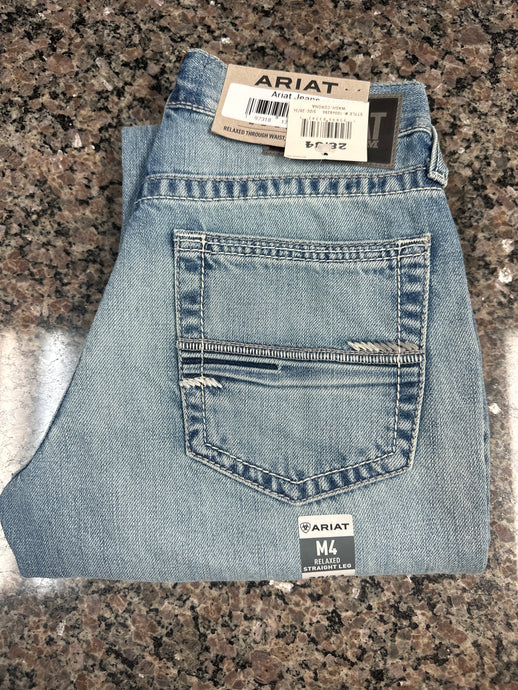 ARIAT MEN'S M4 CORONA MARSTON LIGHT WASH RELAXED STRAIGHT RIGID JEANS