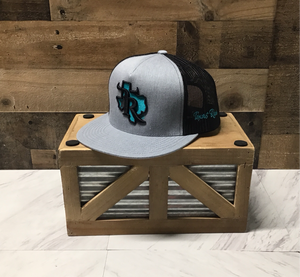 Turquoise Black Logo- Grey/Black