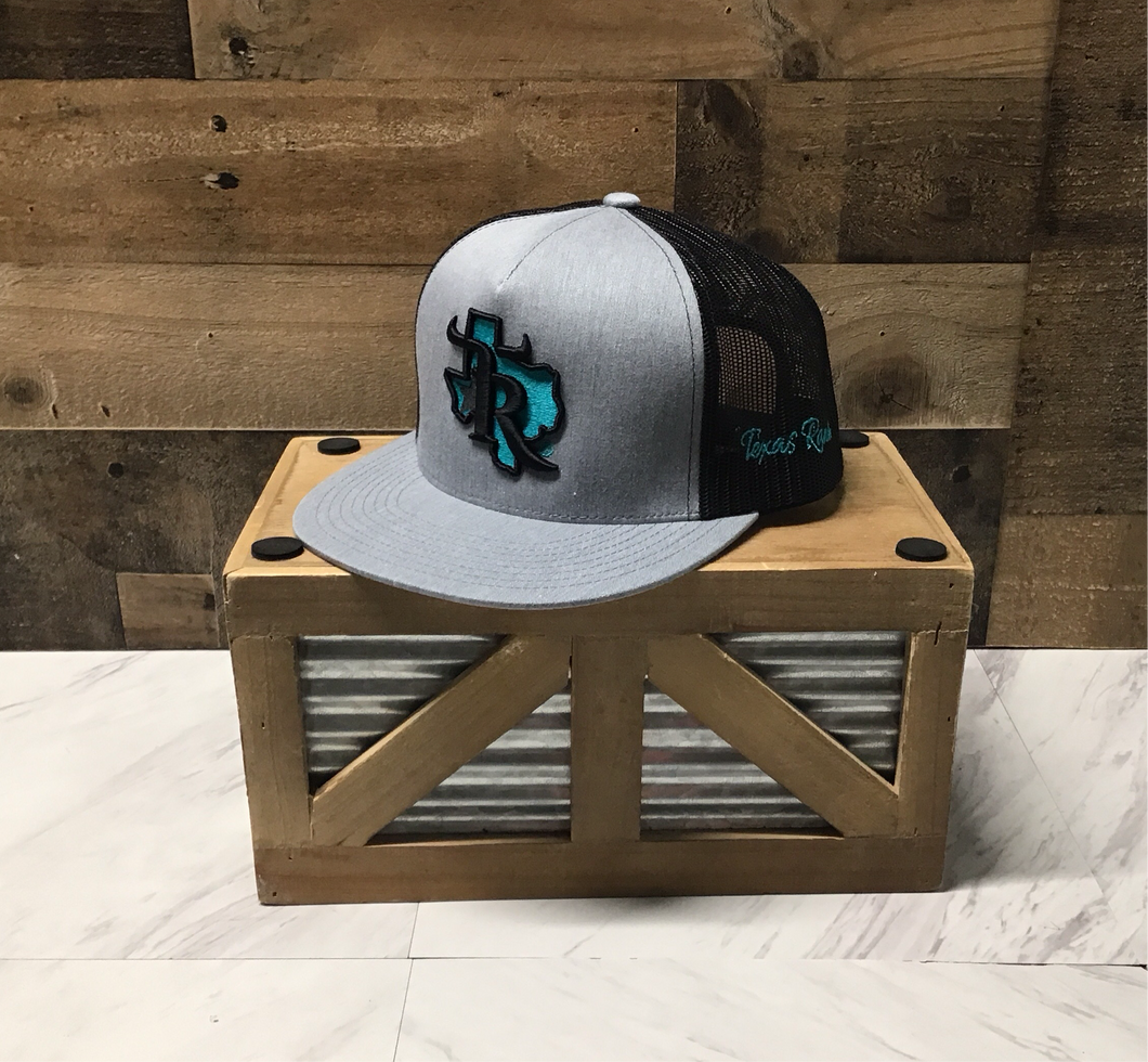 Turquoise Black Logo- Grey/Black