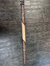 Load image into Gallery viewer, 3D Mens Brown Tooled Engraved Belt