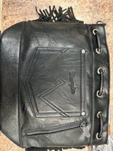 Load image into Gallery viewer, Wrangler Southwestern Knitted Drawstring Crossbody Bag - Black