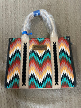 Load image into Gallery viewer, Wrangler Southwestern Pattern Dual Sided Print Tote/Crossbody