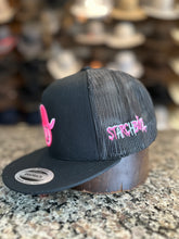 Load image into Gallery viewer, Starchboyz Black Hat- Logo Pink Lettering