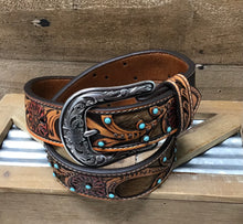 Load image into Gallery viewer, Ariat Women’s Belt - Turquoise Buttons