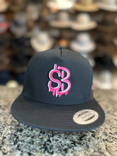 Load image into Gallery viewer, Starchboyz Black Hat- (SB) Pink Lettering