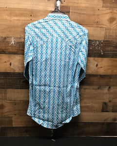 R&R Aztec Woven Snap - Turquoise