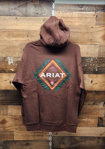 Ariat Southwest Leather Swtshrt Men's - Chestnut