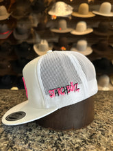 Load image into Gallery viewer, StarchBoyz White Hat- (SB) Pink Lettering