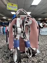 Load image into Gallery viewer, Wrangler Cow Print Trimmed Mini Backpack With Coin Pouch - Pink