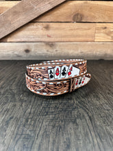 Load image into Gallery viewer, 3-D BELT FOUR ACES TOOLED LEATHER TAN