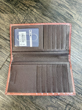 Load image into Gallery viewer, 3D Western Wallet Mens Rodeo Braided Horsehair Brown