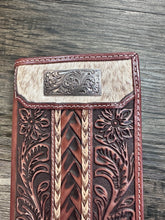 Load image into Gallery viewer, 3D Western Wallet Mens Rodeo Braided Horsehair Brown