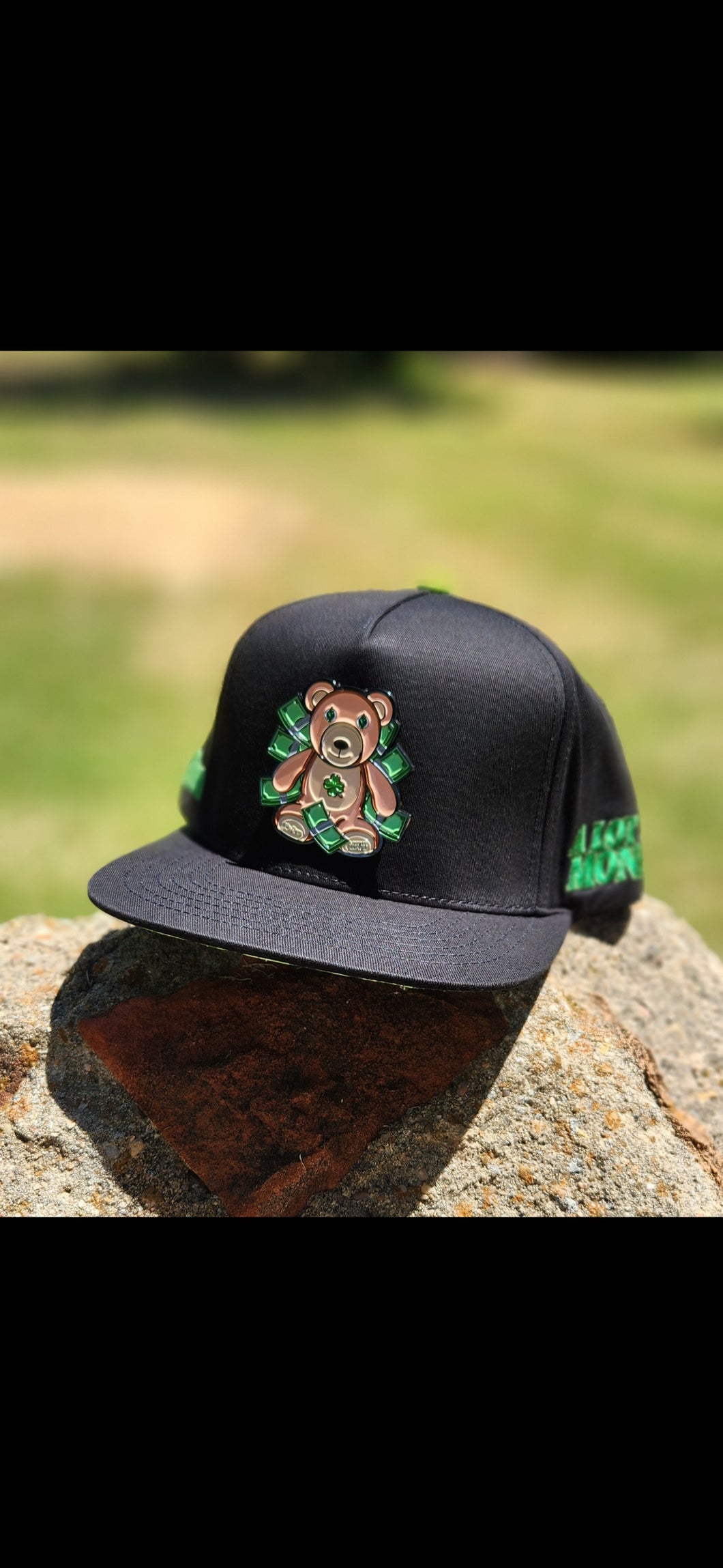 Mr Bear A Lot of Money Cap - Black/Black