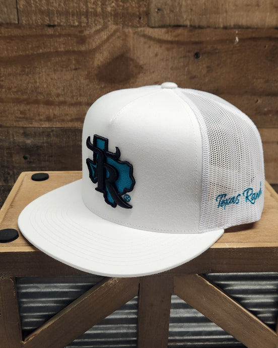 Turquoise Black Logo - White/White