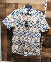 Load image into Gallery viewer, TR Blue Diamond Men&#39;s Shirt - Beige/Blue