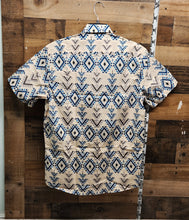 Load image into Gallery viewer, TR Blue Diamond Men&#39;s Shirt - Beige/Blue