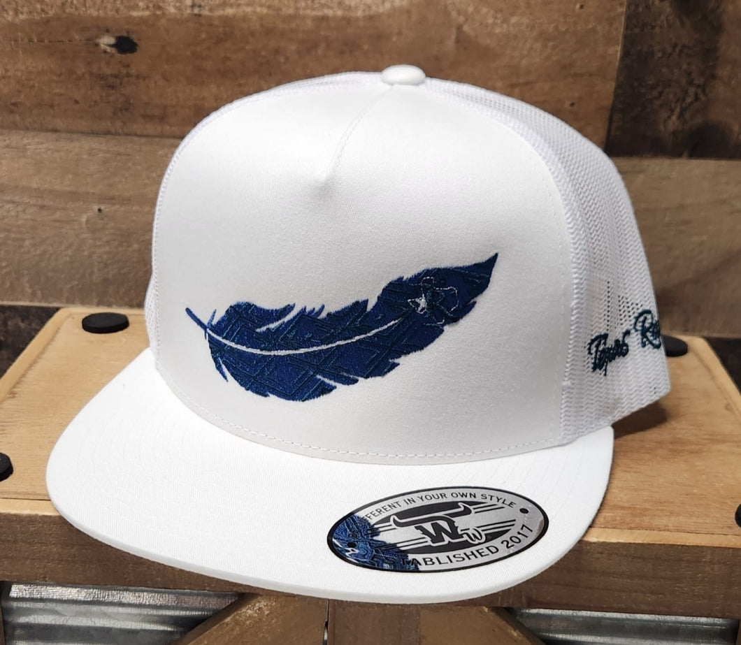 Pluma Azul - White/White