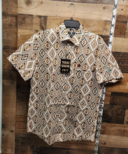Load image into Gallery viewer, TR Brown Diamond Men&#39;s Shirt - Beige/Brown