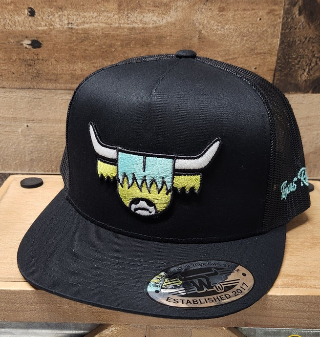 Cartoon Bull - Black/Black